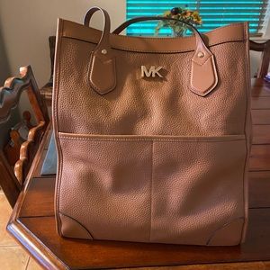 Michael Kors Camel Tote, 14 x 12 1/2 x 4 1/2